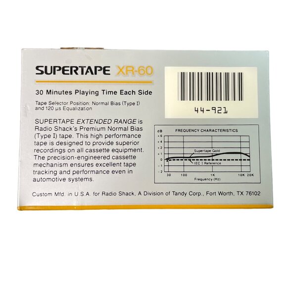 Supertape XR-60 Case Blank Tape Type I Sper High Fidelity Extended Range u - Picture 3 of 5